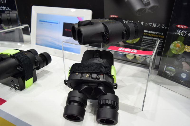 Speaking of news, a central section of the booth was dedicated to Kenko VcSmart binoculars, the smallest pair of binoculars with Vibration Control technology.
